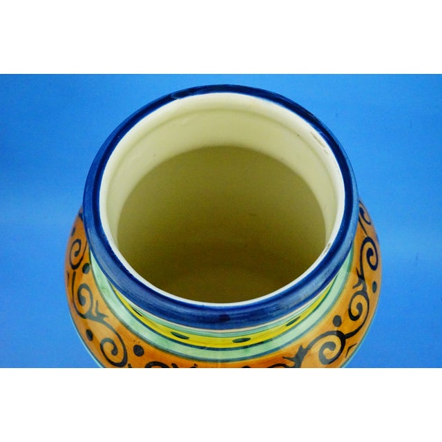 20th Century Renaissance Albarello Pharmacy Vase in Majolica Ceramic from Deruta, Italy, 1950s For Sale - Image 10 of 18