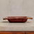 Mid-Century Modern French Gilt + Crimson Ceramic Tray by Georges Pelletier, 1970s For Sale - Image 3 of 6