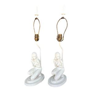 Pair of Art Deco Nude Table Lamps