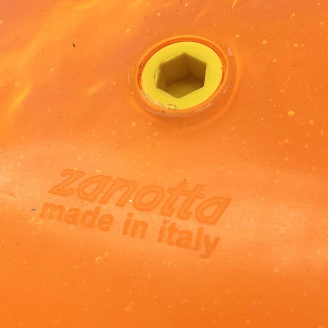 Orange Orange Fluo Ottoman from Zanotta, 1990s For Sale - Image 8 of 9