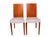 A pair of dining side chairs by Philippe Starck for Kartell. Light gray molded polypropylene seat, beechwood legs and...