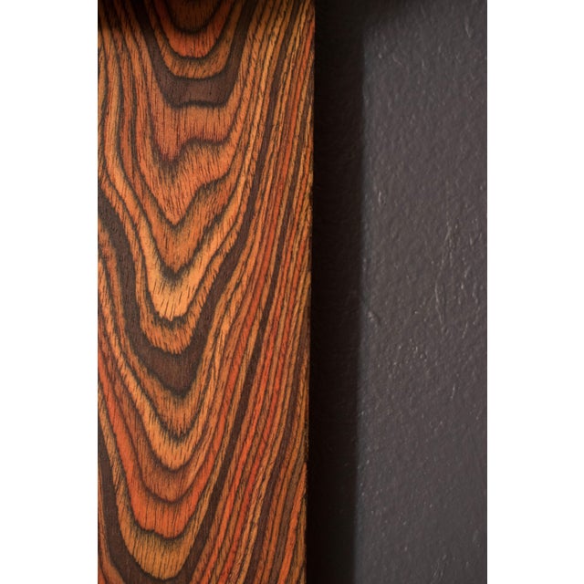 Mid Century Modern Zebrawood and Chrome Wall Clock by Howard Miller For Sale - Image 10 of 14