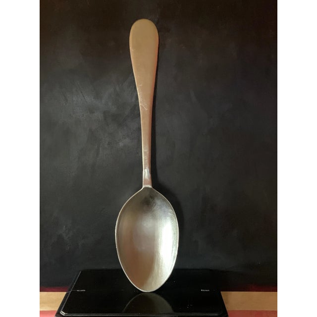 Silver Mid 20th Century Curtis Jere Oversized Metal Spoon For Sale - Image 8 of 9