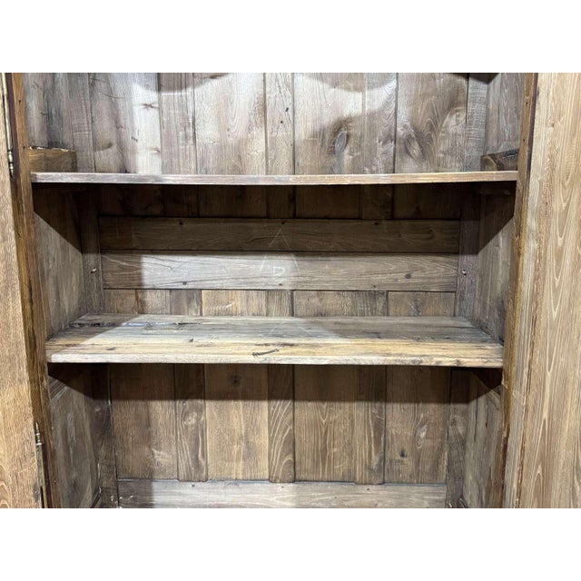 Antique Country Wardrobe in Light Chestnut Wood, 1800s For Sale - Image 5 of 16