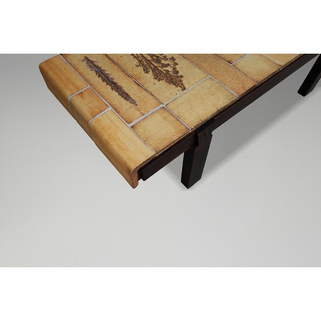 Garrigue Coffee Table with Botanical Tiles by Roger Capron, France, 1960s For Sale - Image 14 of 18