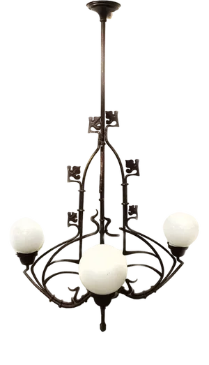 Jugendstil Hanging Lamp, 1920s
