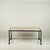 Modern Small 'Diagramme' Wrought Iron and Travertine Coffee Table For Sale - Image 3 of 8