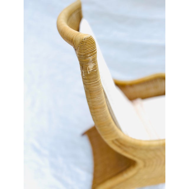 Contemporary Contemporary Lloyd Flanders Wicker Patio Chaise, Attributed For Sale - Image 3 of 8