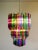 Large Multi Colored Murano Glass Chandelier, 1982 For Sale - Image 4 of 12