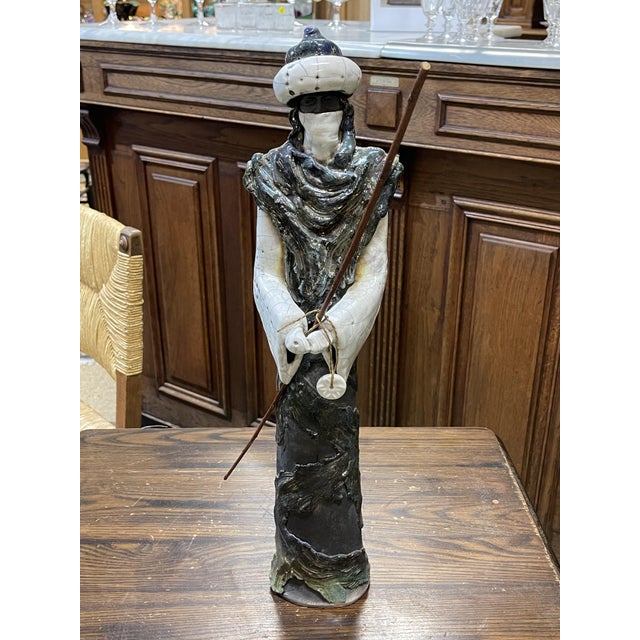 Tuareg in Glazed Terracotta and Ceramic by Jollier, 1950s For Sale - Image 10 of 10