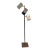 Mid-Century Modern Koch & Lowy 3 Light Square Cubist Brass Floor Lamp For Sale