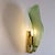 Mid-Century Modern Modern Italian Sanded Green Leaf Murano Glass Wall Sconces, 4-Piece Set For Sale - Image 3 of 8