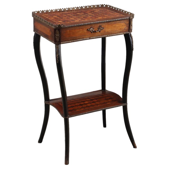 Italian Side Table in Poplar and Beech For Sale