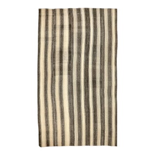 Mid 20th Century Striped Large Vintage Kilim Rug For Sale