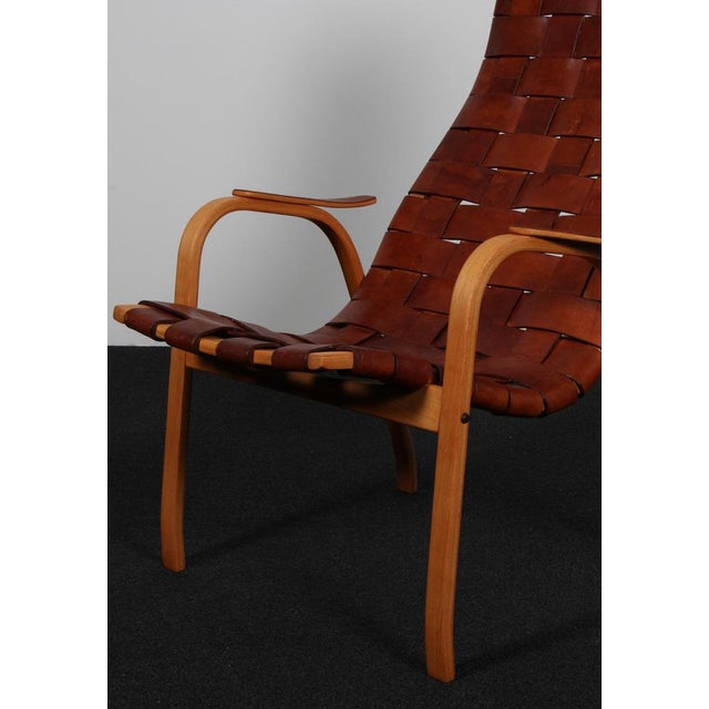 Kurva Lounge Chair in Leather from Yngve Ekström, 1950s For Sale - Image 6 of 11