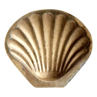 Vintage Brass Shell Box For Sale