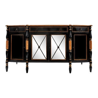 Regency Style Ebonized Sideboard / Credenza / Server by Hickory White For Sale