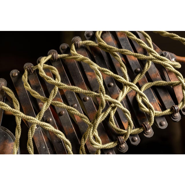 Early 20th Century Japanned Scissor Arm Lamp With Glass Shade For Sale - Image 18 of 18