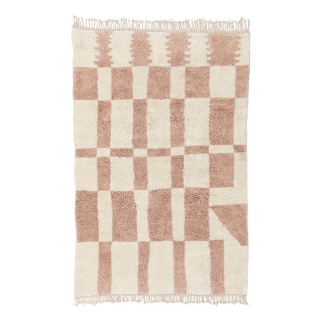 Hand-Knotted Wool Rug by Azele Studio For Sale