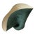 Signed 1954 Abstract Biomorphic Studio Ceramic Vase | Mid-Century Modern | Sculptural Art Pottery | Speckled Dark Green & Ivory Glaze | Dated & Signed For Sale