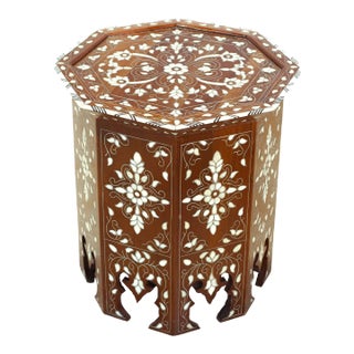 Mother of Pearl Inlaid Side Table For Sale