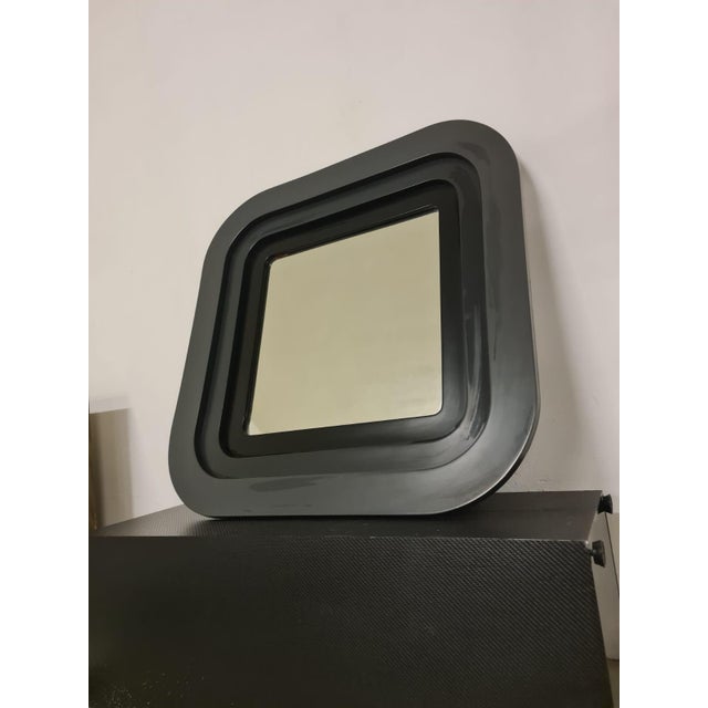 Lacquered Wood Mirror, 1970s For Sale - Image 4 of 15