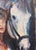 French School, Portrait of a Woman and Her Horse, 1988, Oil on Board, Framed For Sale - Image 10 of 18