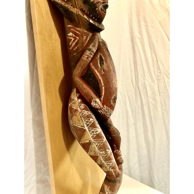 Hand-Carved, Painted Wood Ancestral Spirit Figure From Papua New Guinea For Sale - Image 10 of 17