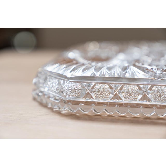 Square Tray in Bohemian Crystal, 1970s For Sale - Image 6 of 14
