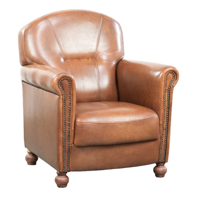 Club Chair in Sheepskin Leather For Sale