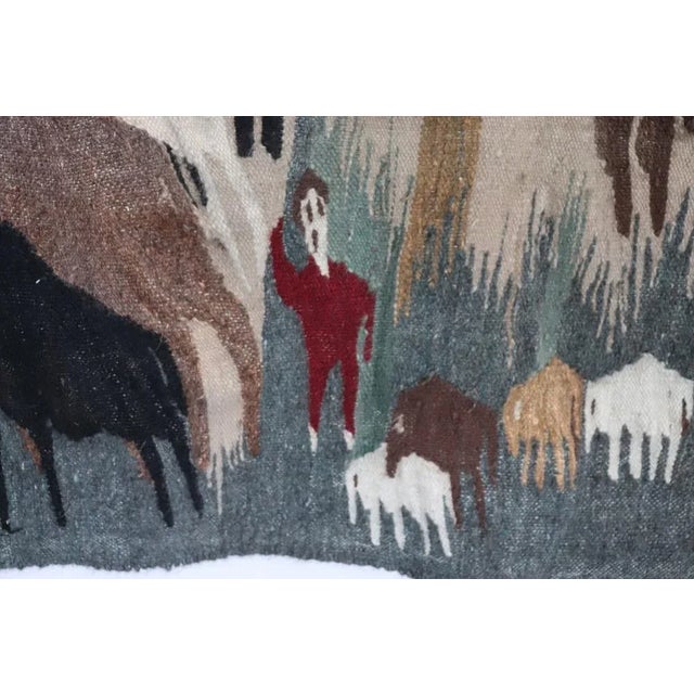 Handmade Egyptian Wall Tapestry or Wall Rug, 1950s For Sale - Image 3 of 8