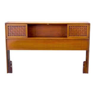 1960s Lane "Perception" Full Size Bookcase Headboard Designed by Warren C. Church For Sale