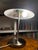 Up for your consideration is a striking Mid-Century Modern mushroom-style table lamp. Featuring a sleek brushed steel...