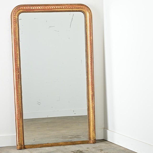 19th Century French 19th Century Louis Philippe Gilt Mantel Mirror For Sale - Image 5 of 11