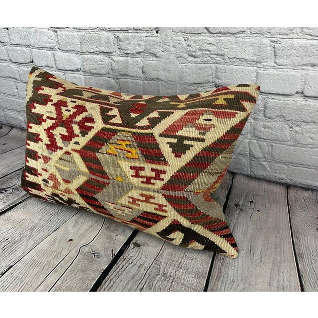 Vintage Pillow Case Turkish Kilim Pillow Decorative Kilim Pillow Dry cleaning only. PILLOW INSERT IS NOT INCLUDED
