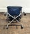 Blue Vintage Ea 216 Soft Pad Armchair by Charles and Ray Eames for Herman Miller Blue Leather For Sale - Image 8 of 10