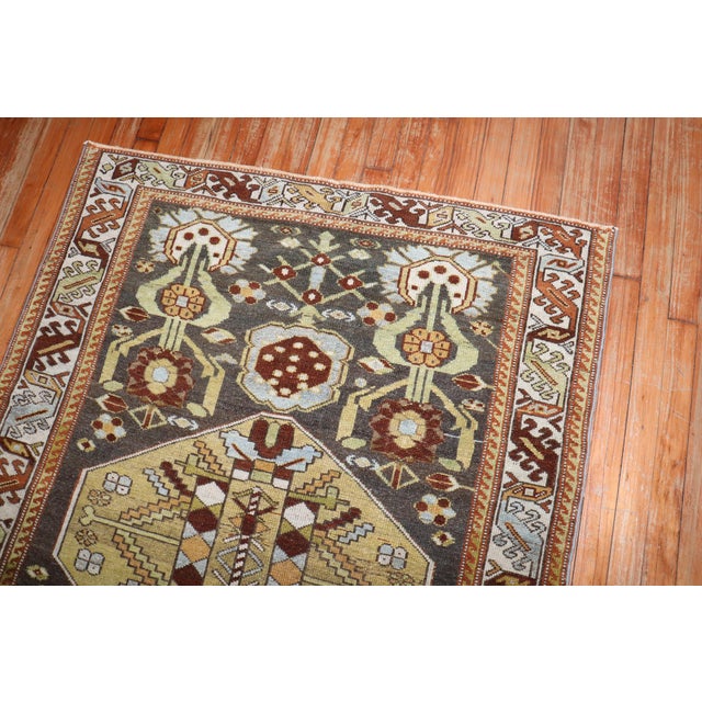 Textile Zabihi Collection Antique Persian Bakhtiari Scatter Size Rug - 3'9" x 5' For Sale - Image 7 of 9