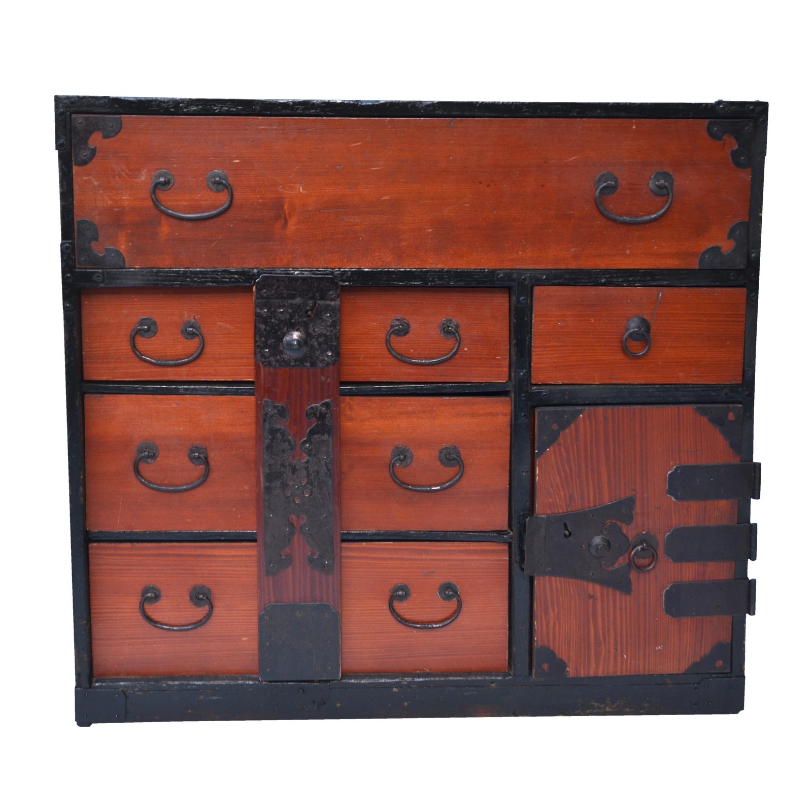 Antique Japanese Lacquered Small Tansu Chest Chairish