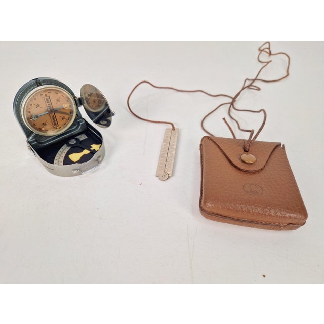 Vintage Model II Bezard Liquid Compass in Leather Case from Lufft, 1950s For Sale - Image 3 of 16