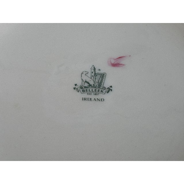 Vintage Belleek Ireland “Neptune” Porcelain Carafe – Pink Shell Relief Coastal Design For Sale - Image 9 of 9