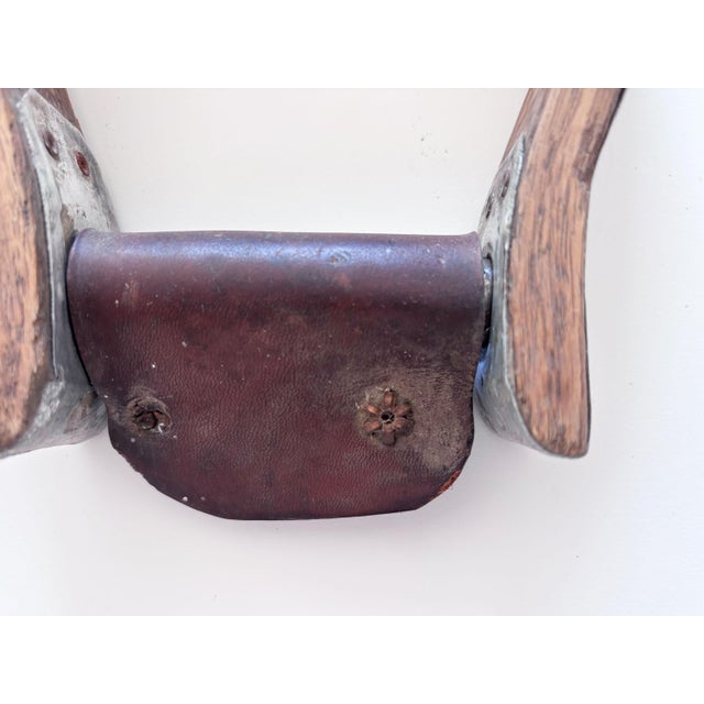 1950s Vintage Western Horse Saddle Stirrups, a Pair For Sale - Image 4 of 9