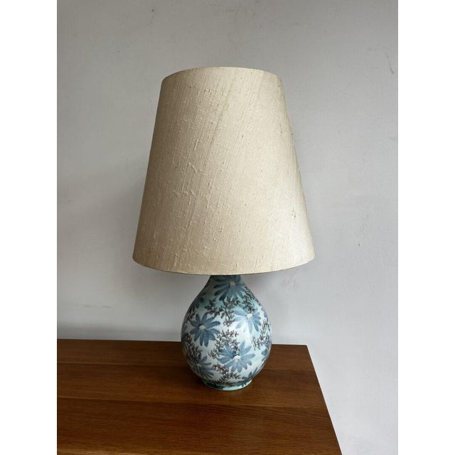Ceramic Floral Table Lamp For Sale - Image 12 of 12