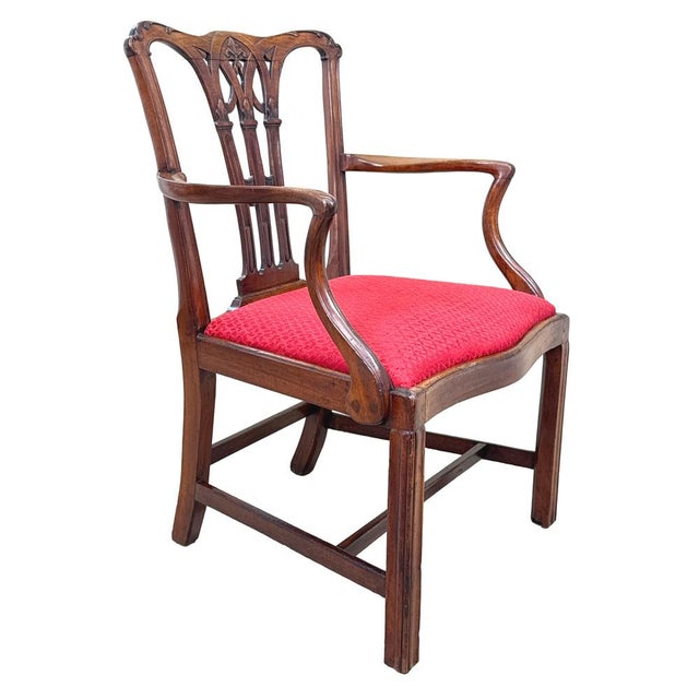 Brown 18th Century Chippendale Mahogany Armchair, 1760s For Sale - Image 8 of 9