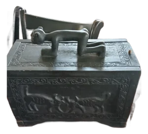 1940s African Blackwood Trinket Box From Tanzenia 15 In. X 10 In. 8 In..