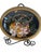 Vintage Victorian Style Oval Convex Bubble Glass Shadow Box - Framed Dried Floral Bouquet Basket For Sale