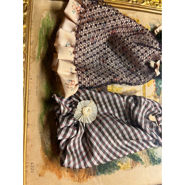 Late 19th Century Antique Ladies in Gowns Shadow Box For Sale - Image 5 of 8