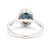 Modern 1.6ctw Diamond & Sapphire Cocktail Ring, 14k White Gold, Ring Size 6.75 For Sale - Image 3 of 7