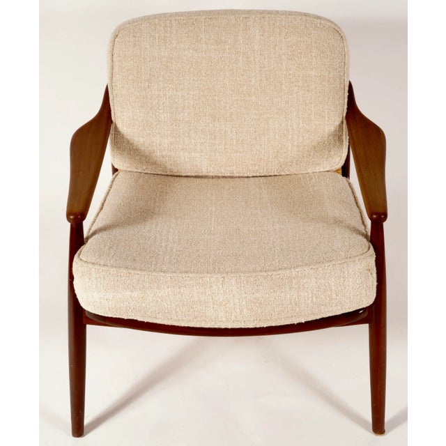 Vintage armchair designed by Hartmut Lohmeyer for Wilkhahn. Made in Germany circa 1950. lounge chair, teak, cane,...