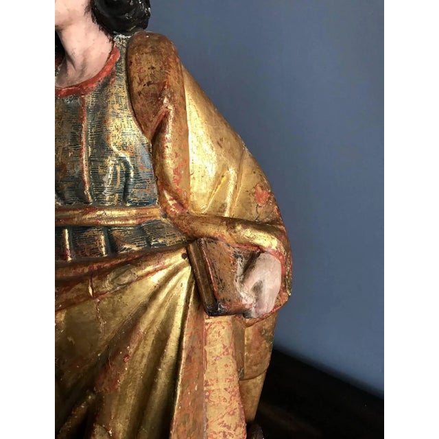 Spanish Colonial Antique Santo Figure For Sale In Atlanta - Image 6 of 11