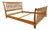 Vintage French Double Bed in Oak by Guillerme & Chambron, 1960s For Sale